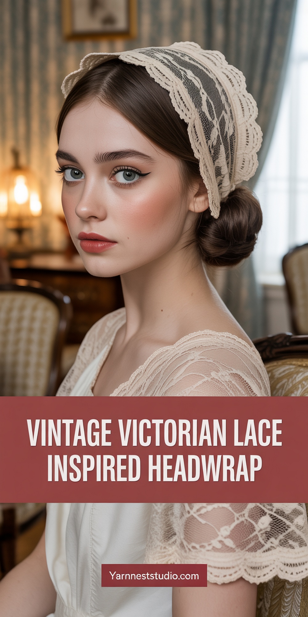 Vintage Victorian Lace Inspired Headwrap