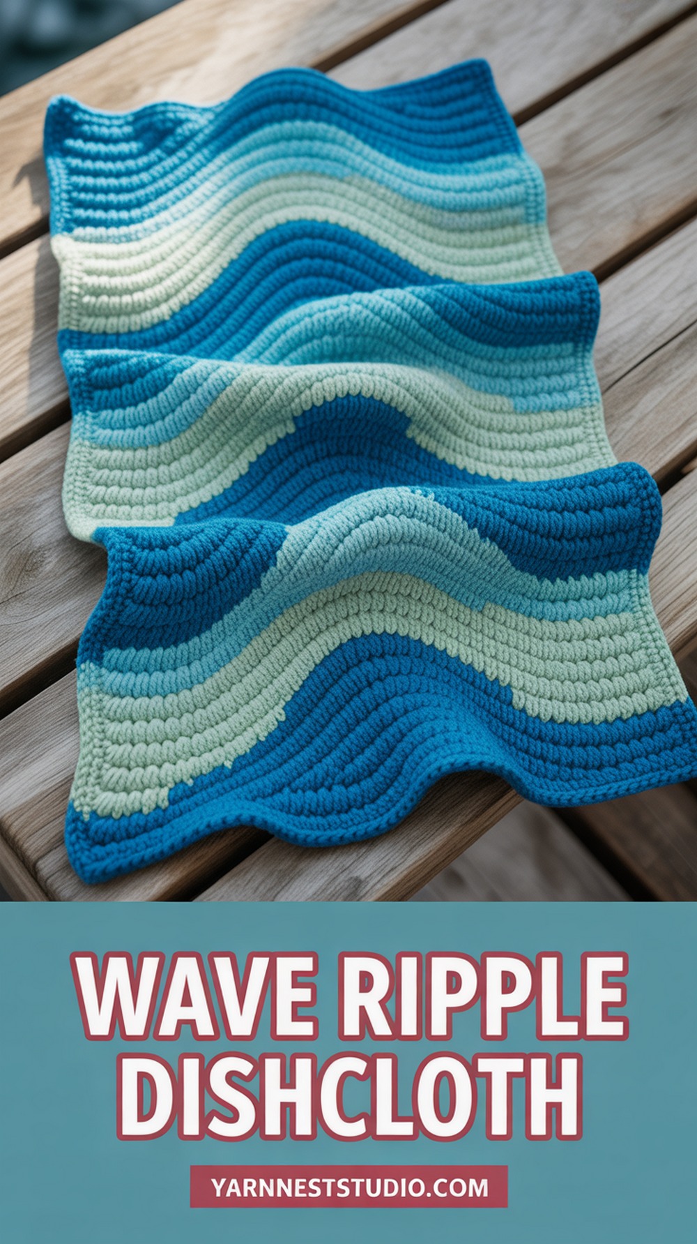 Wave Ripple Dishcloth