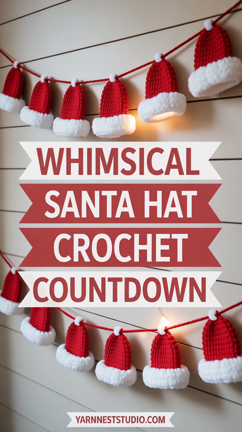 Whimsical Santa Hat Crochet Countdown