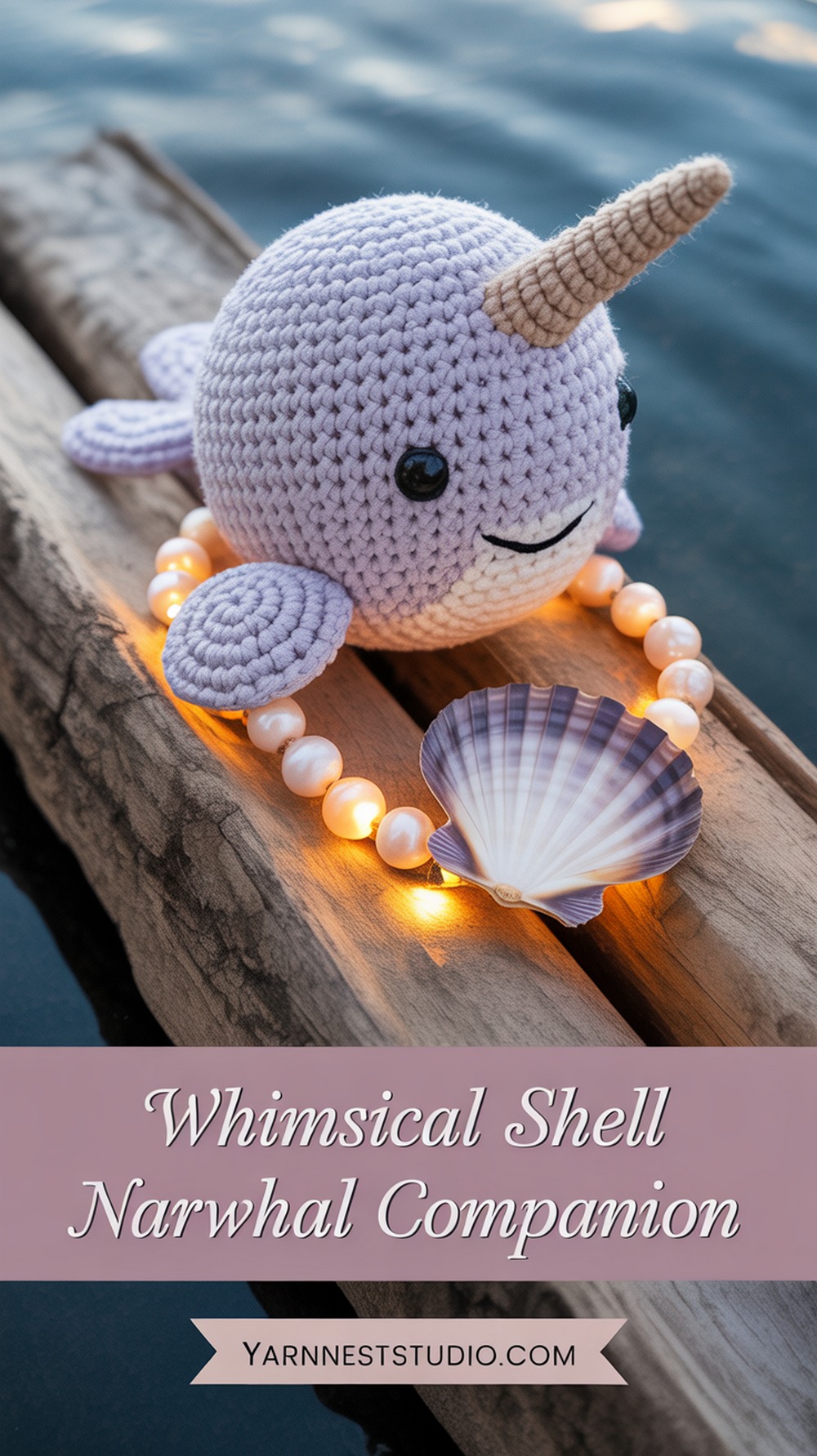 Whimsical Shell Narwhal Companion