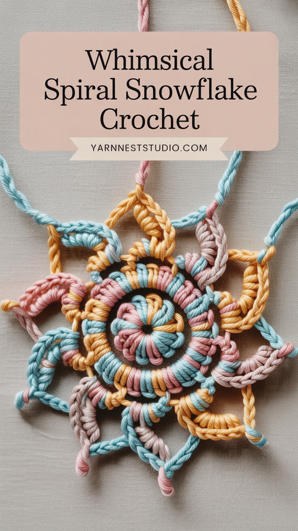 Whimsical Spiral Snowflake Crochet