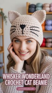 Whisker Wonderland Crochet Cat Beanie
