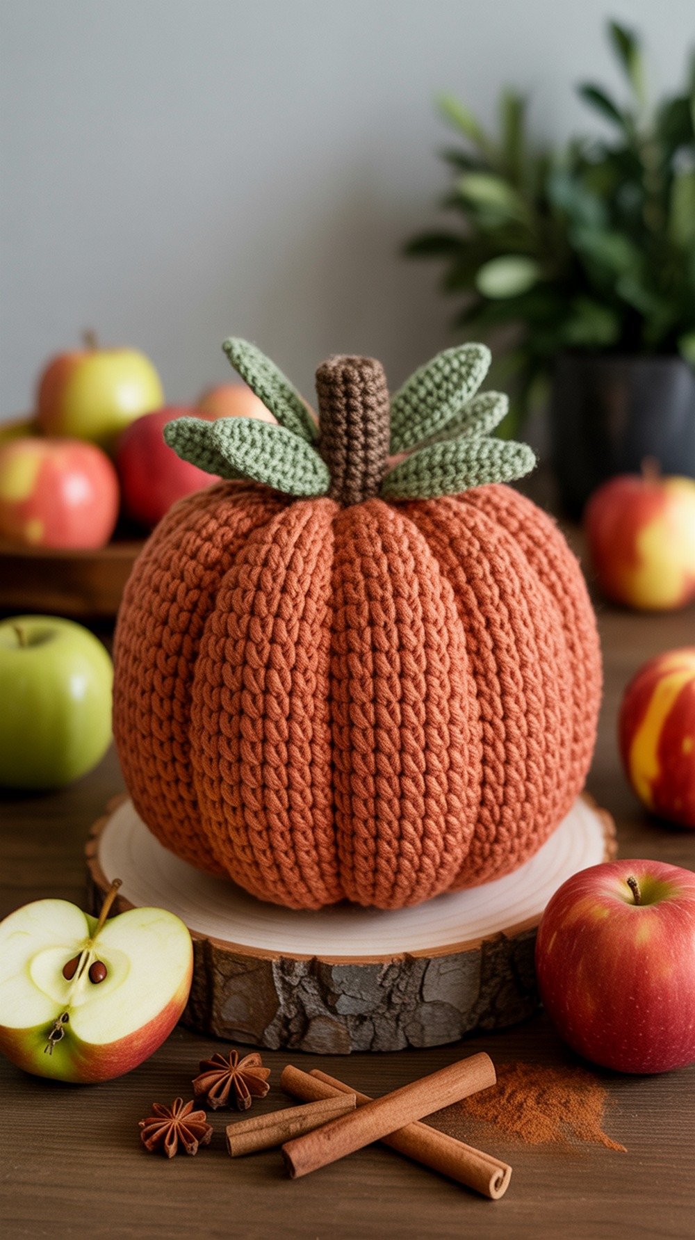Apple Spice Crochet Pumpkin