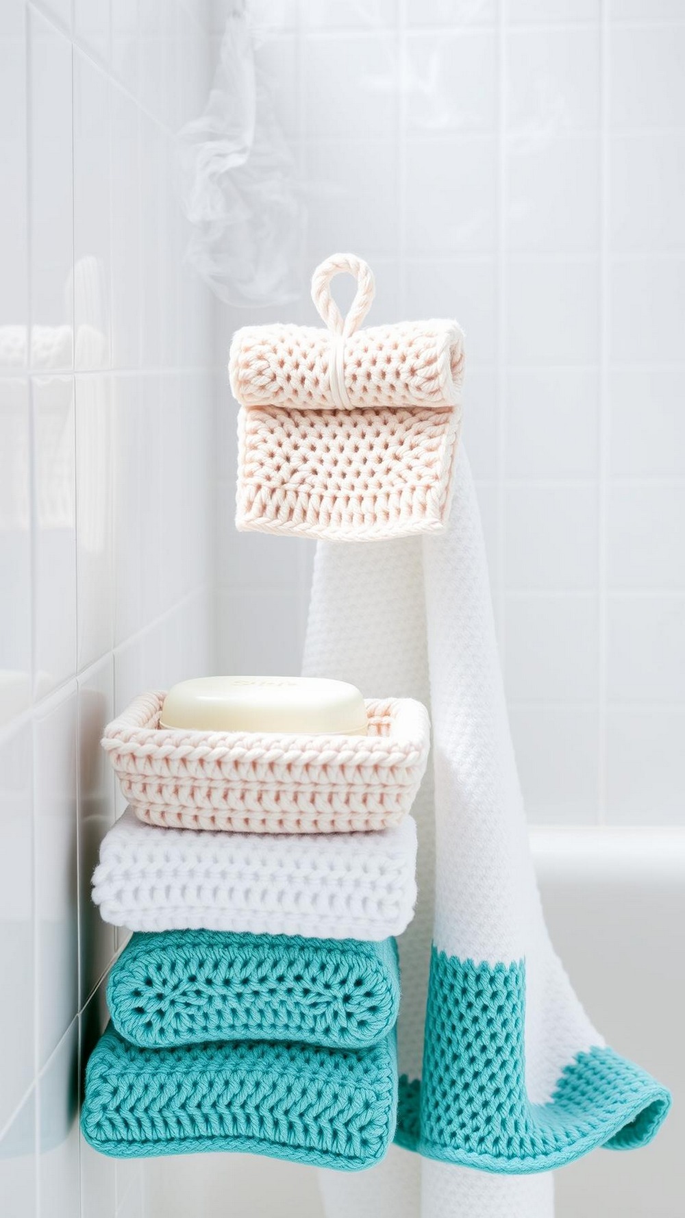 Bath Time Bliss crochet Baby Shower Gift Set