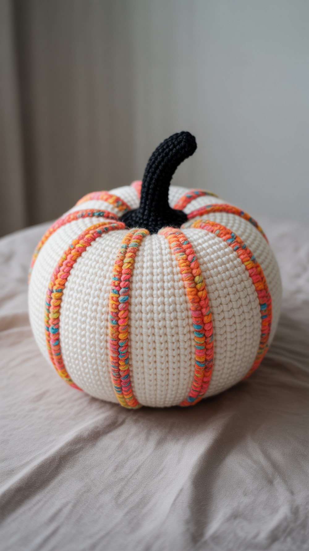 Confetti Yarn Crochet Pumpkin