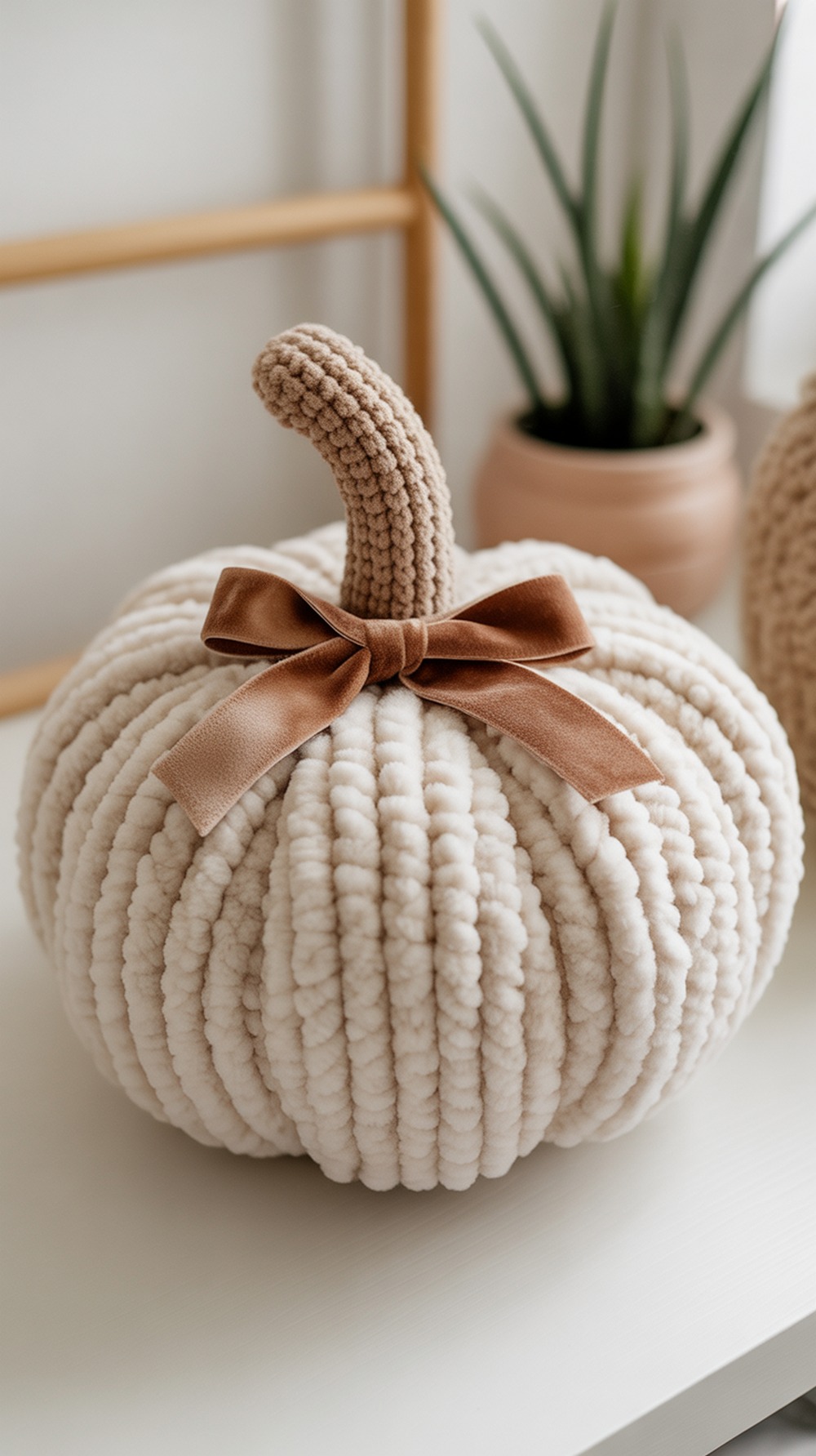 Cozy Fleece Crochet Pumpkin