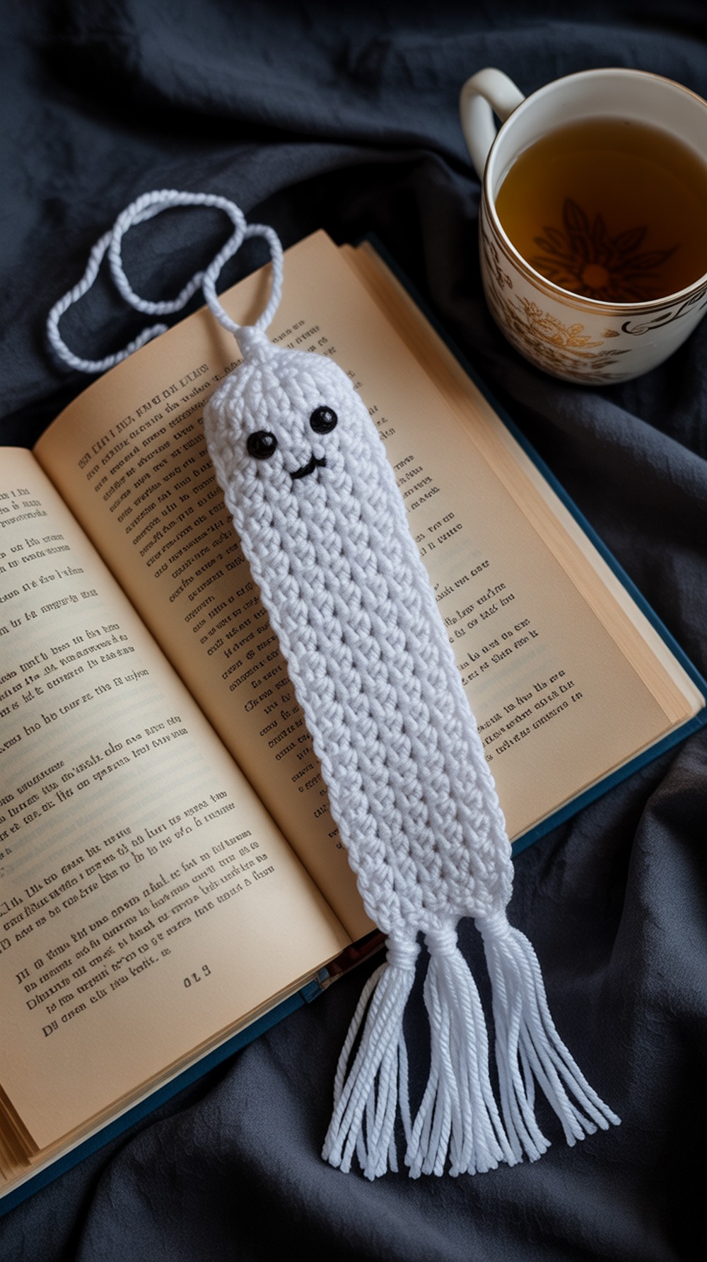 Crochet Ghost Bookmark Pattern