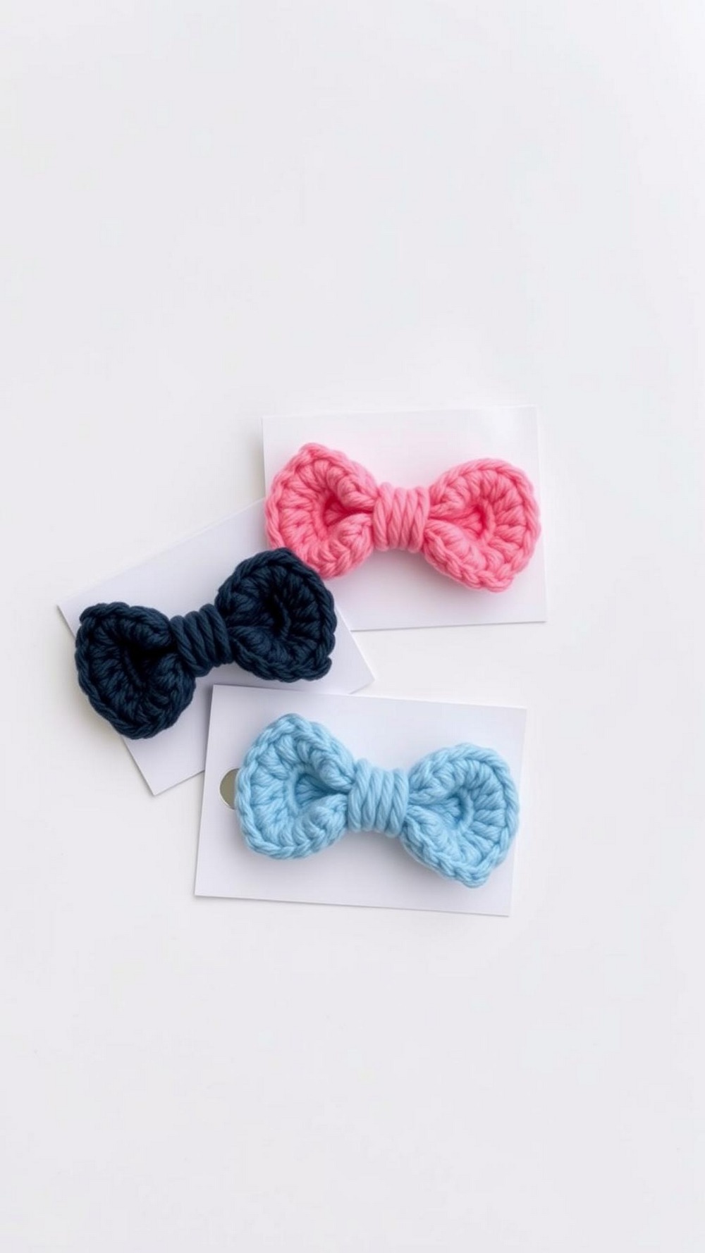 Crochet Mini Bow Hair Clip