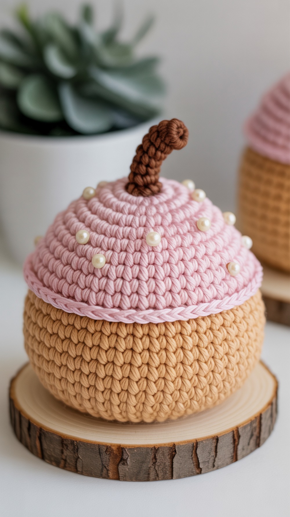 Cupcake Swirl Crochet Pumpkin