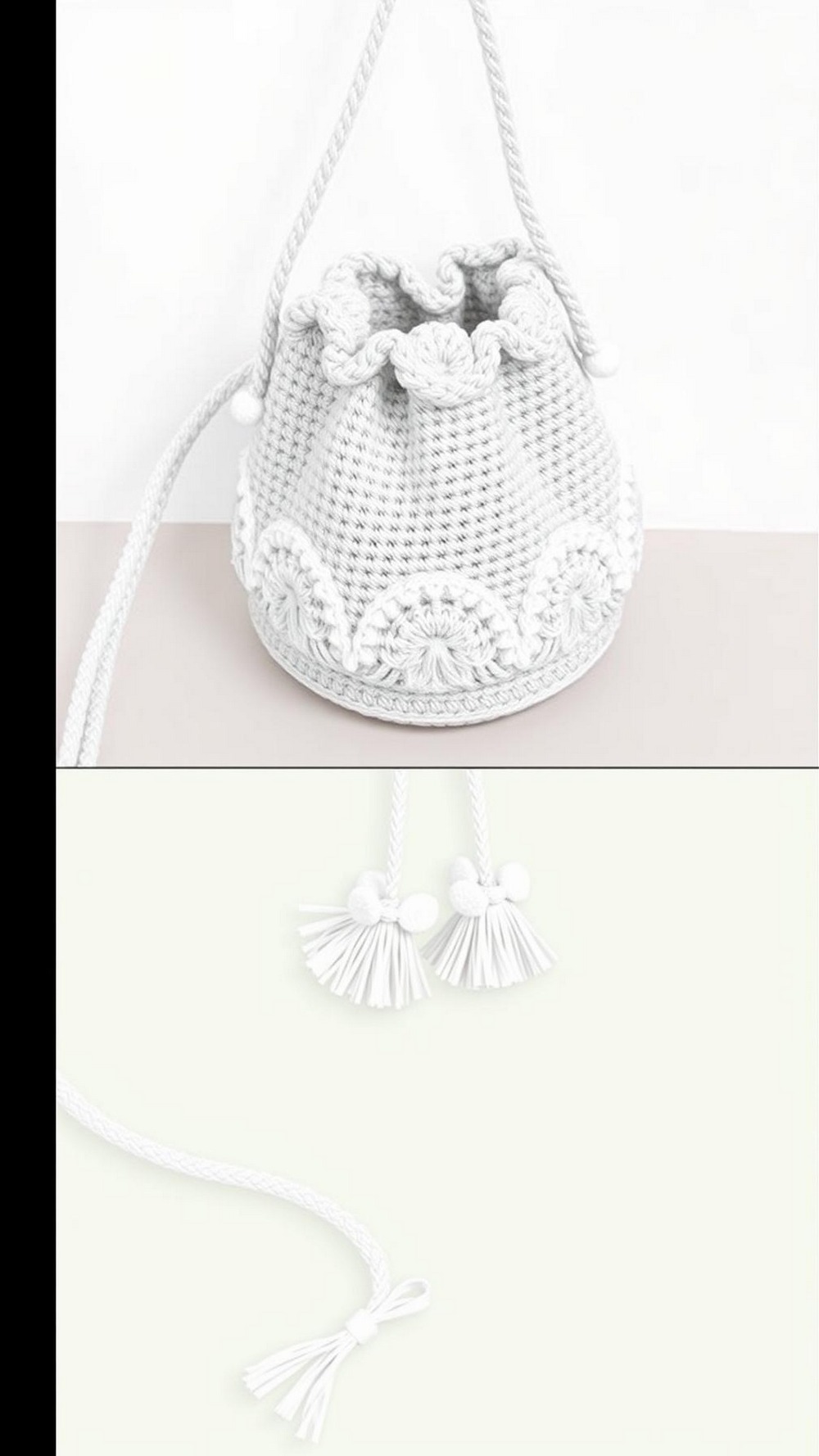 Drawstring Cloud Scallop Mini
