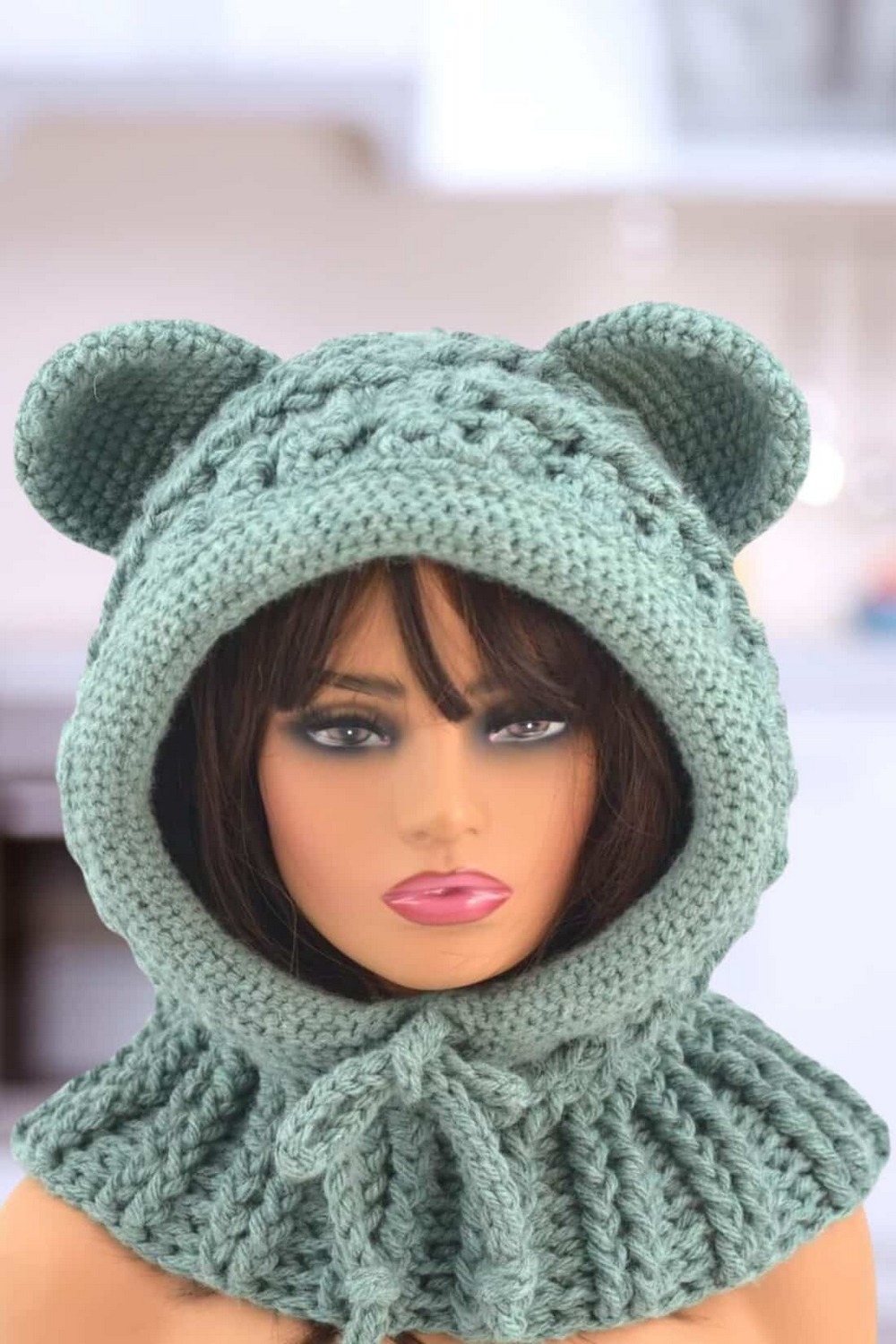 Easy Hooded Cowl with Bear Ears