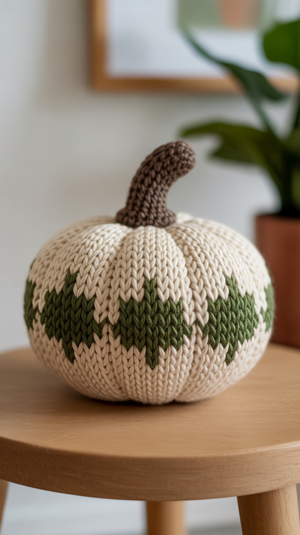Fair Isle Crochet Pumpkin