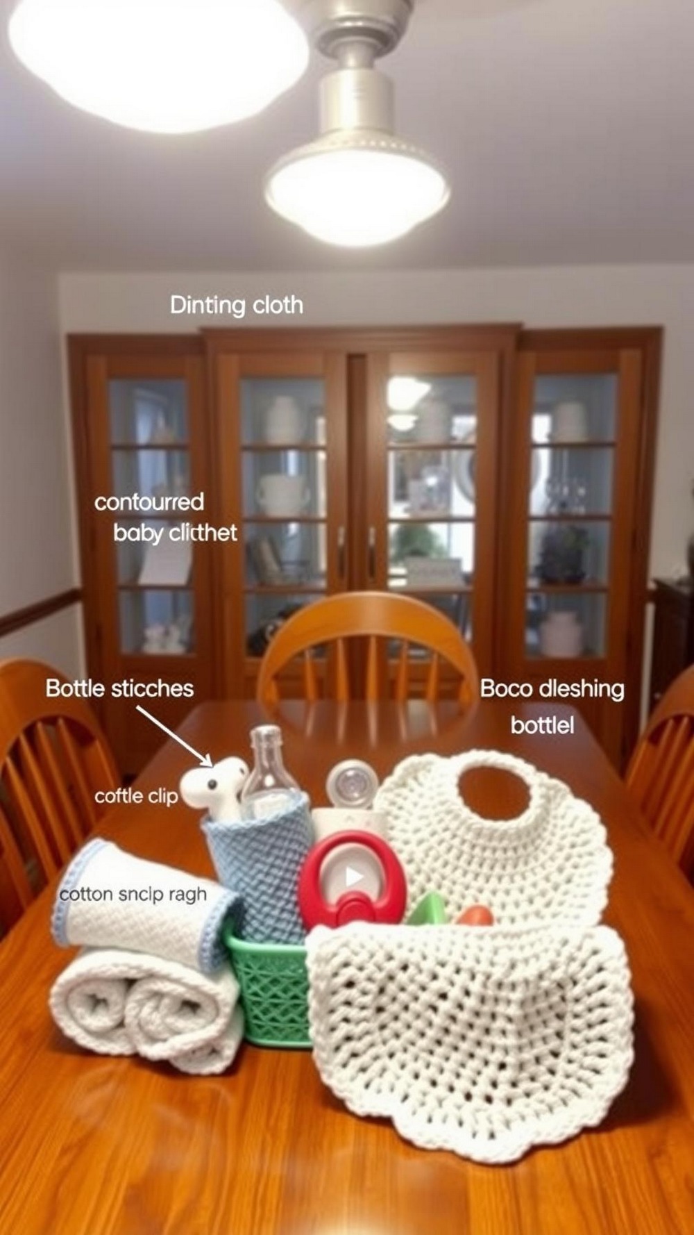 Feeding & Burping Basics crochet Baby Shower Gift Set