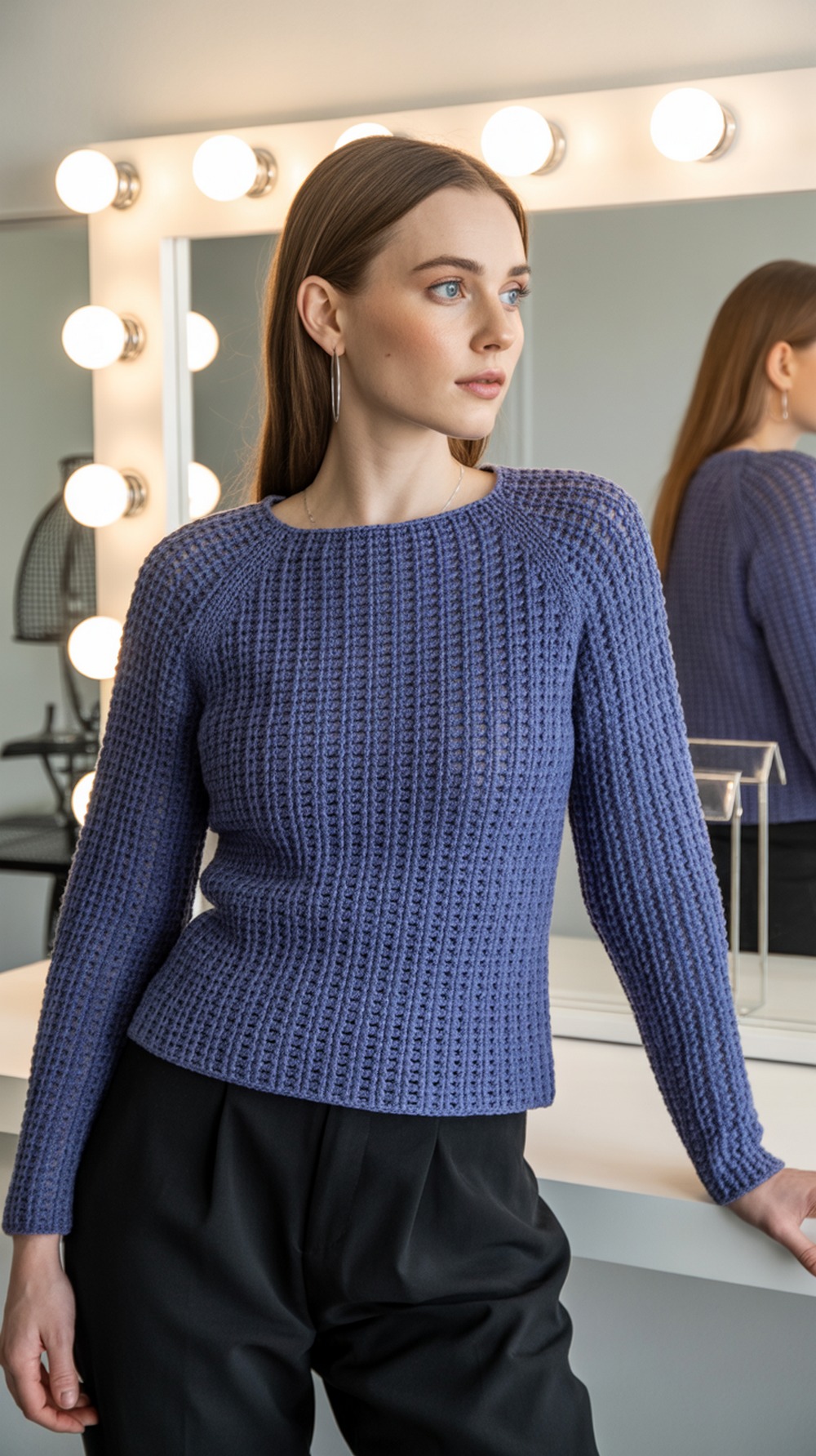 Fitted Silhouette Crochet Sweater
