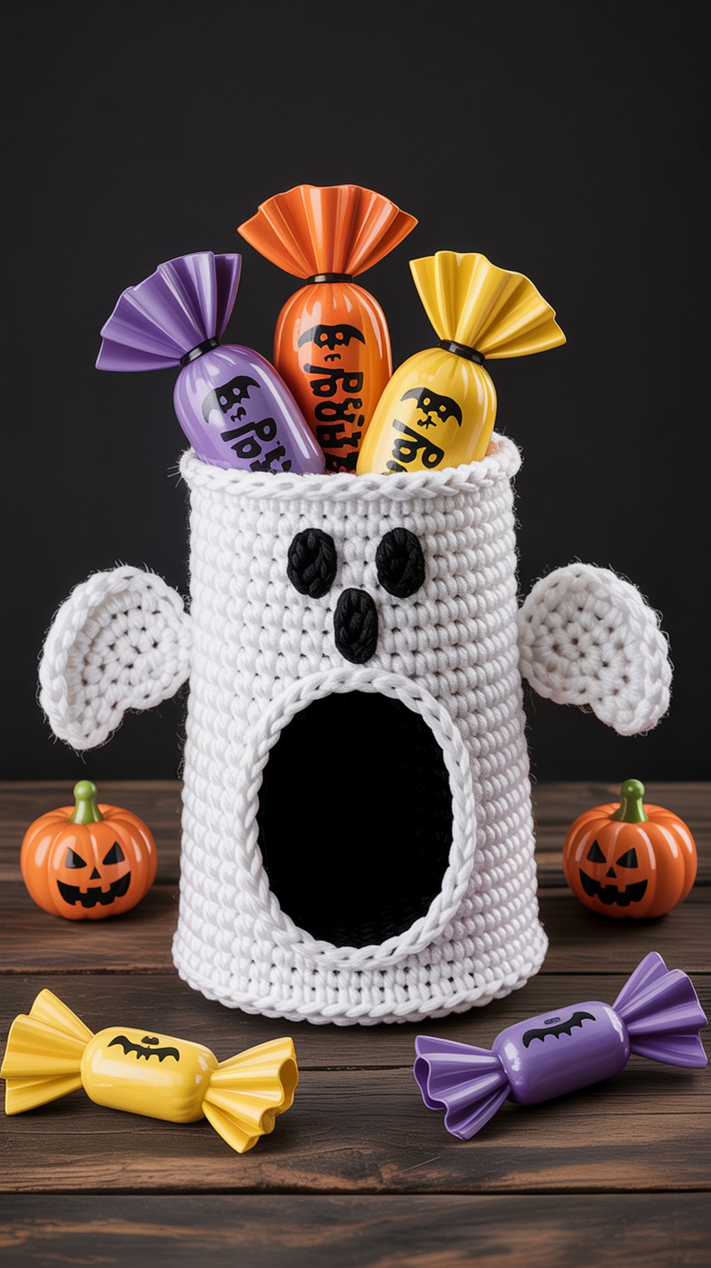 Ghost Candy Holder Free Pattern