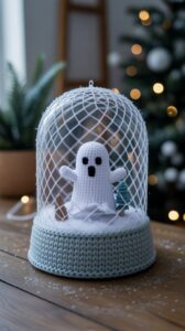 Ghost Snow Globe Crochet Version