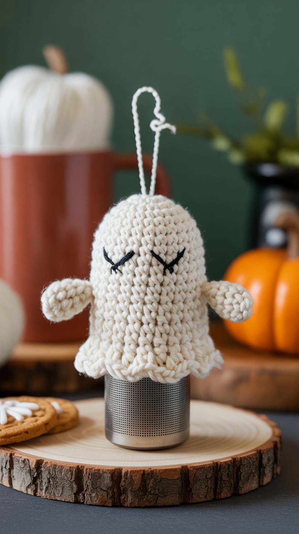 Ghost Tea Infuser Holder Crochet
