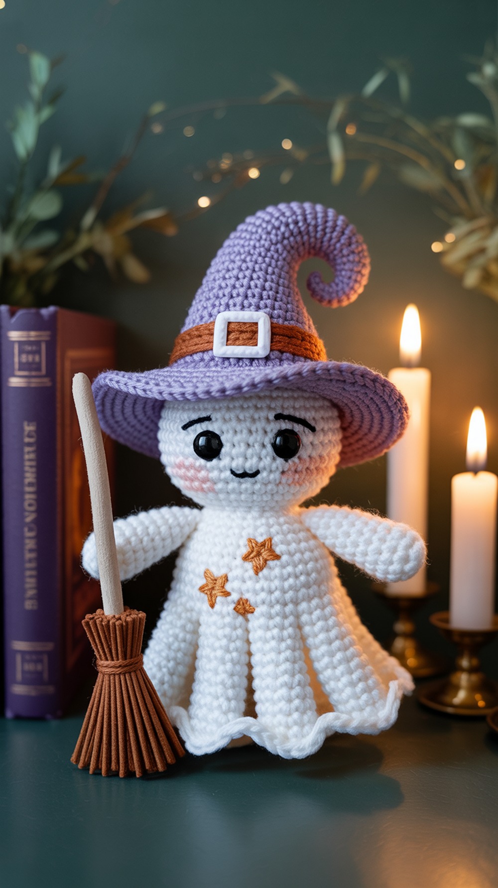 Ghost Witch Crochet Doll