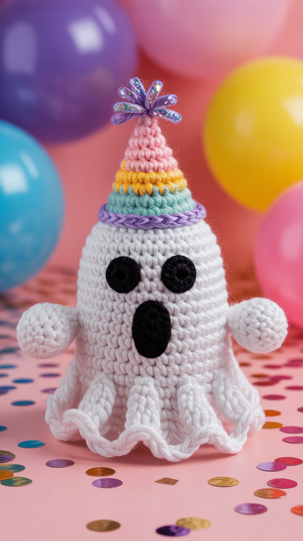 Ghost with Party Hat Design