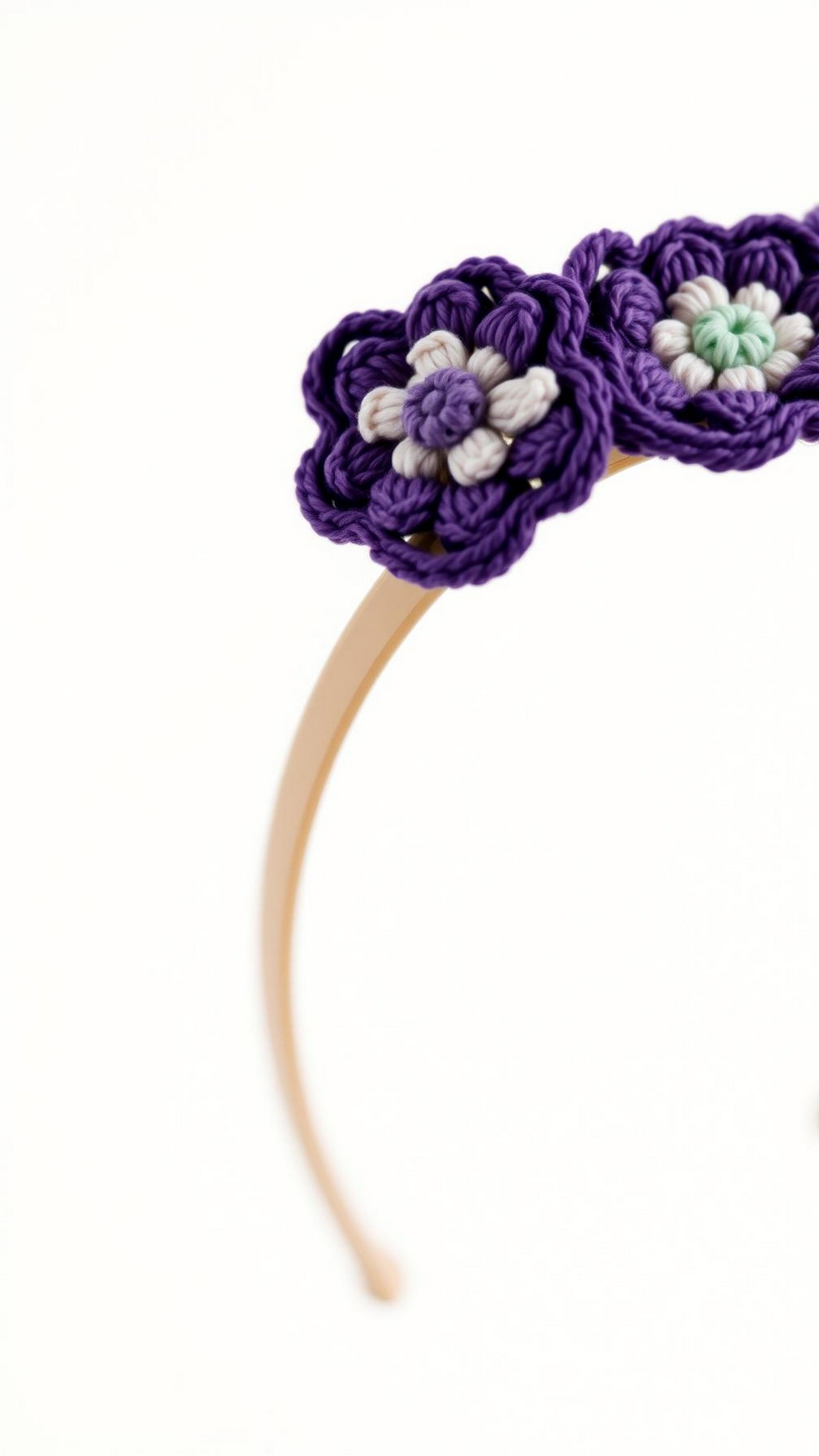 Granny Square Blossoms Crochet Flower Headband