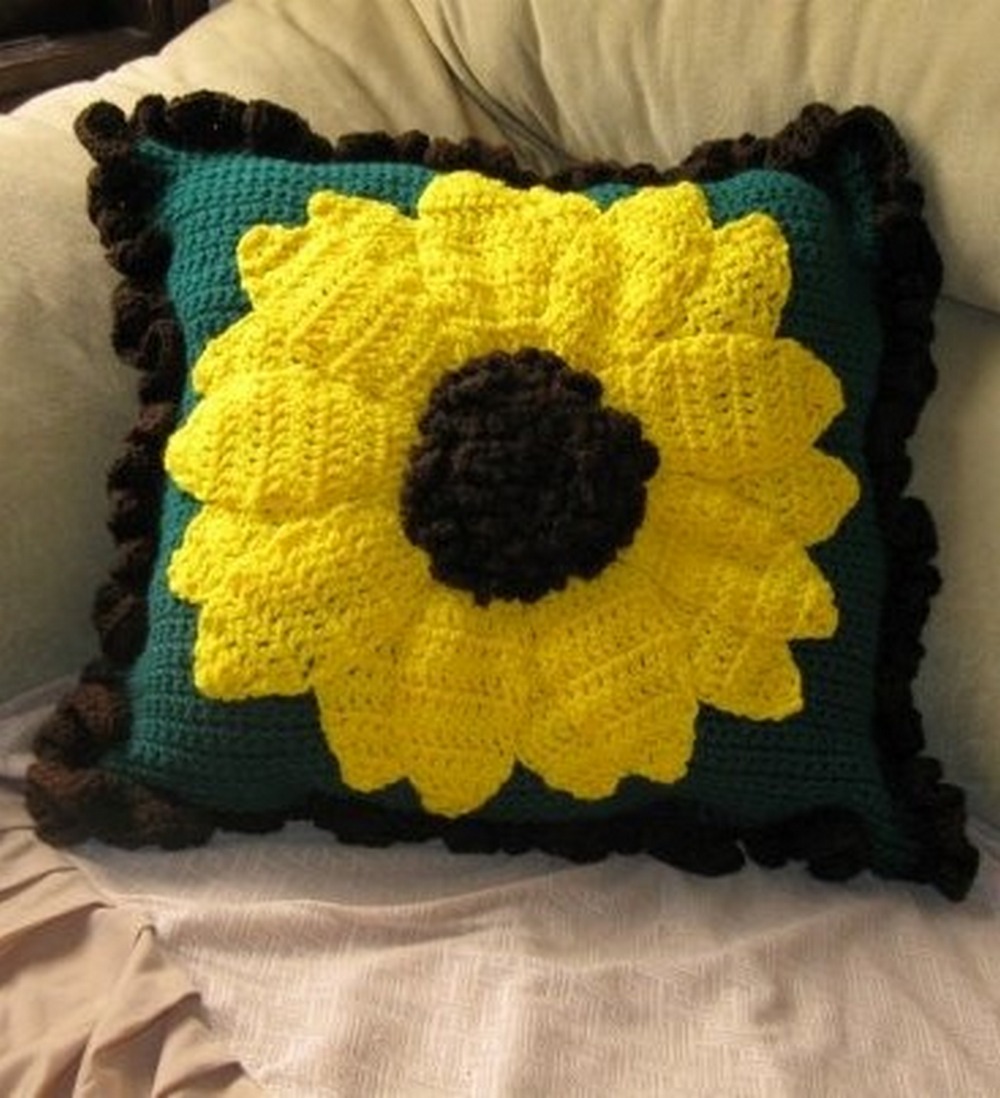 Large Sunflower Pillow