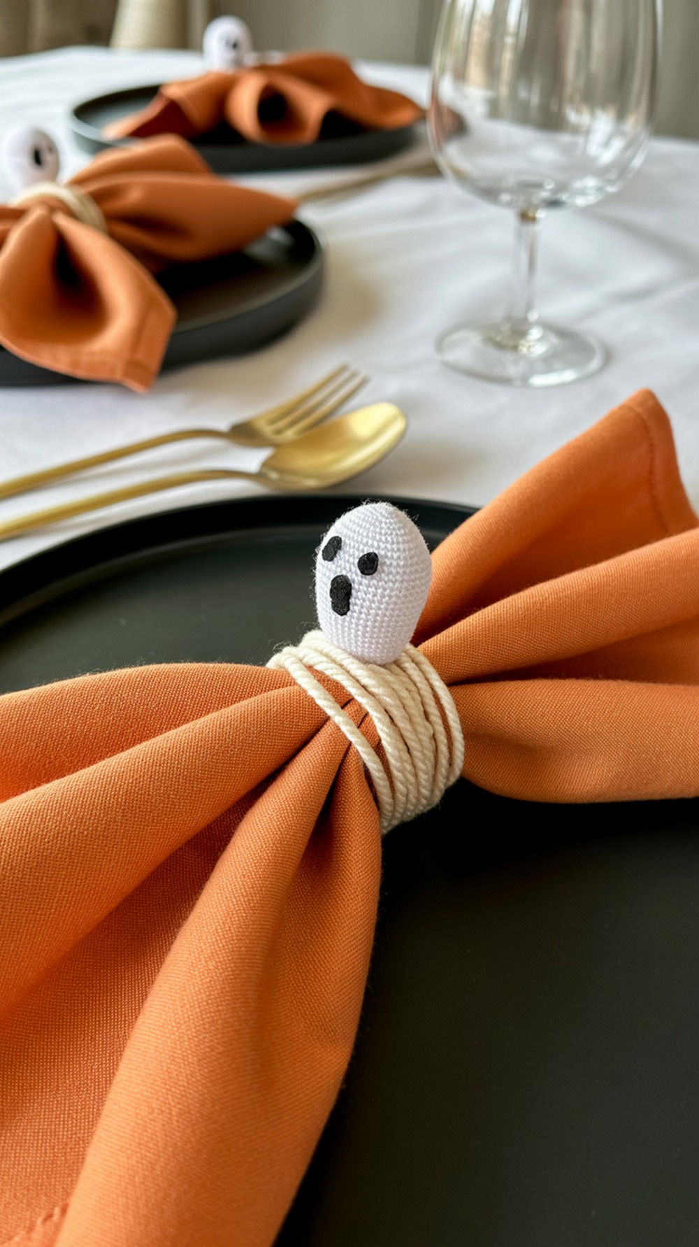 Mini Ghost Napkin Ring Set