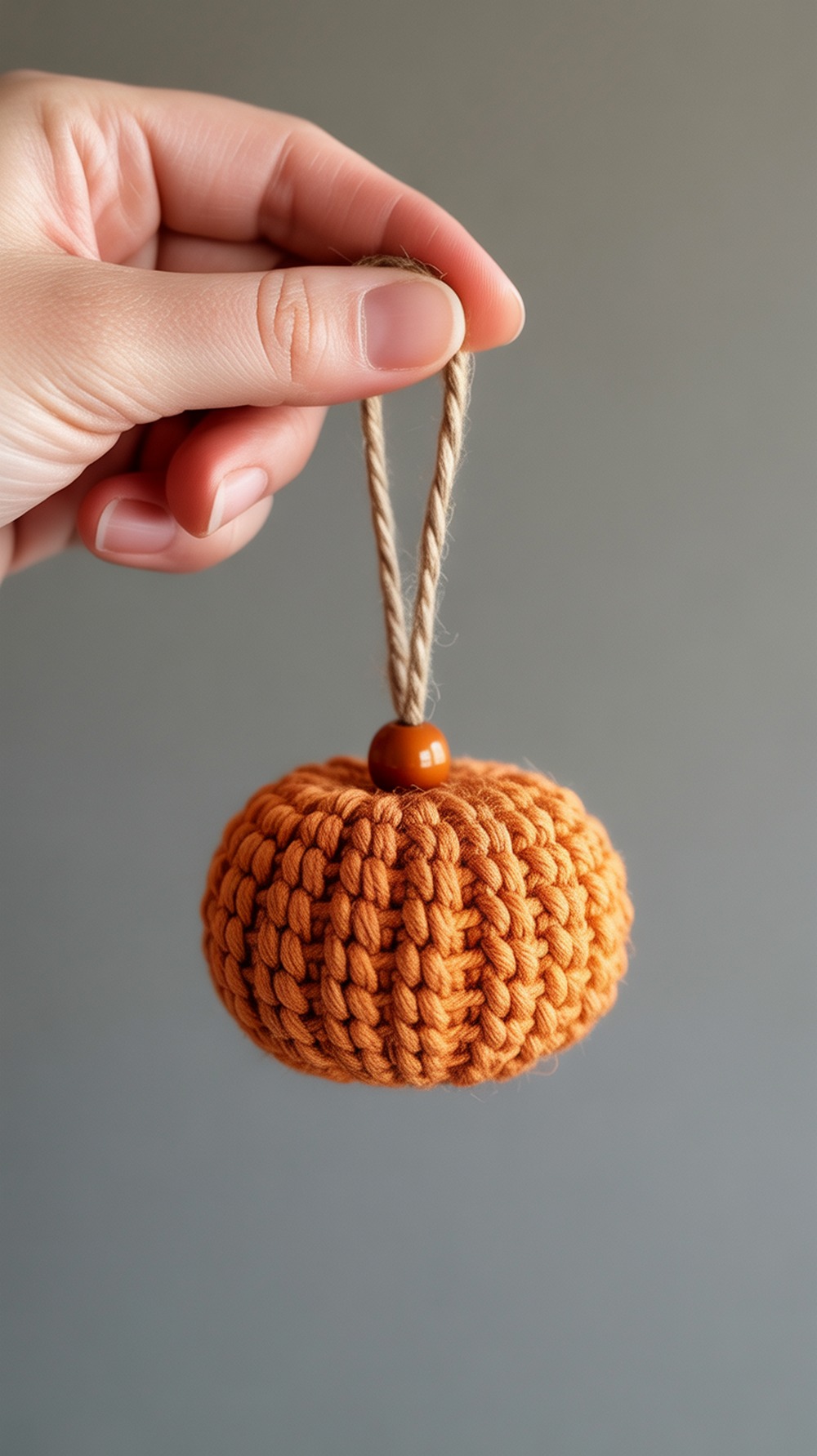 Mini Hanging Crochet Pumpkin