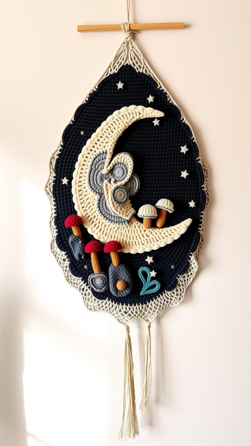 Mushroom Moon Wall Hanging