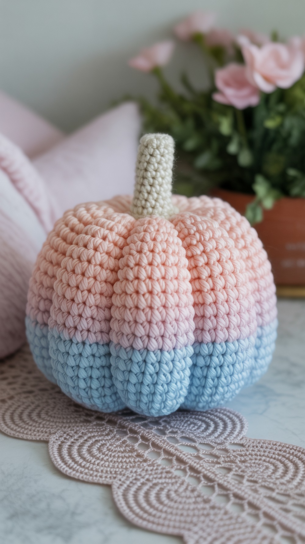 Ombre Pastel Crochet Pumpkin