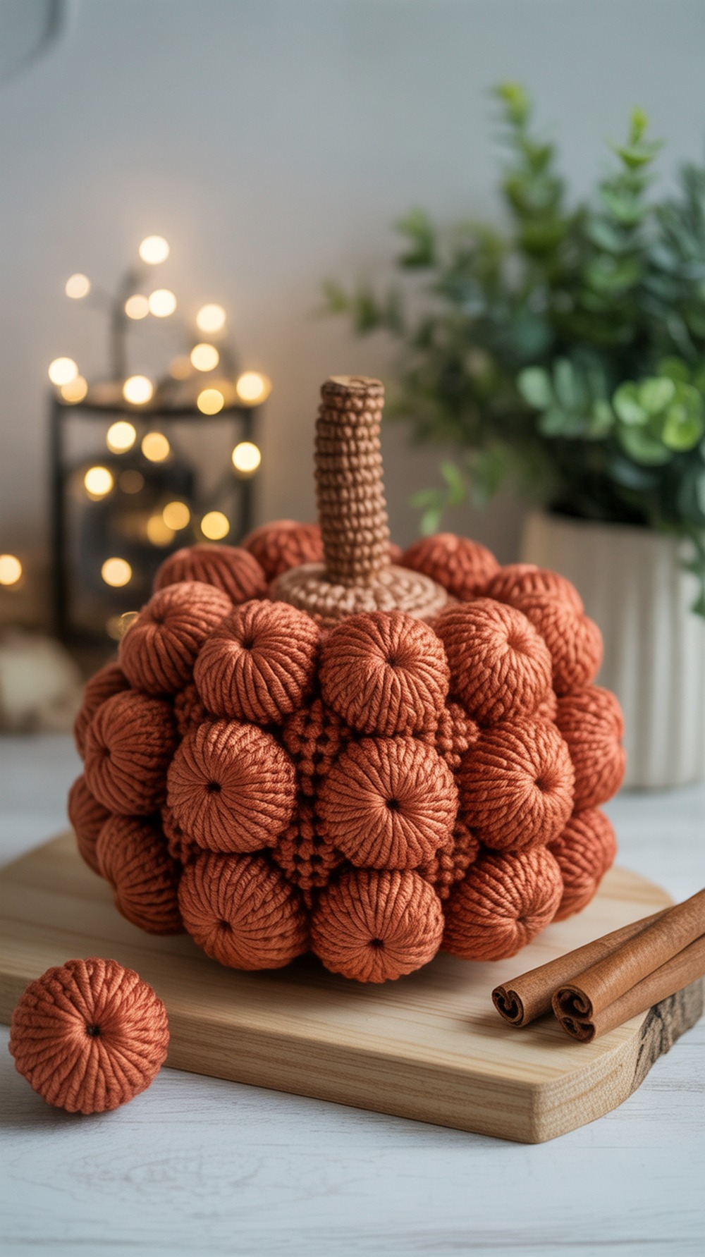 Puff Stitch Crochet Pumpkin