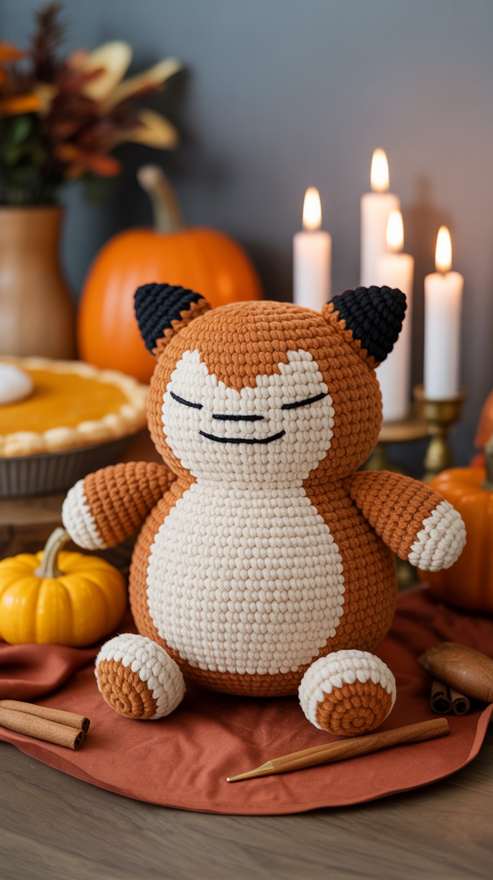 Pumpkin Spice Snorlax Plushie