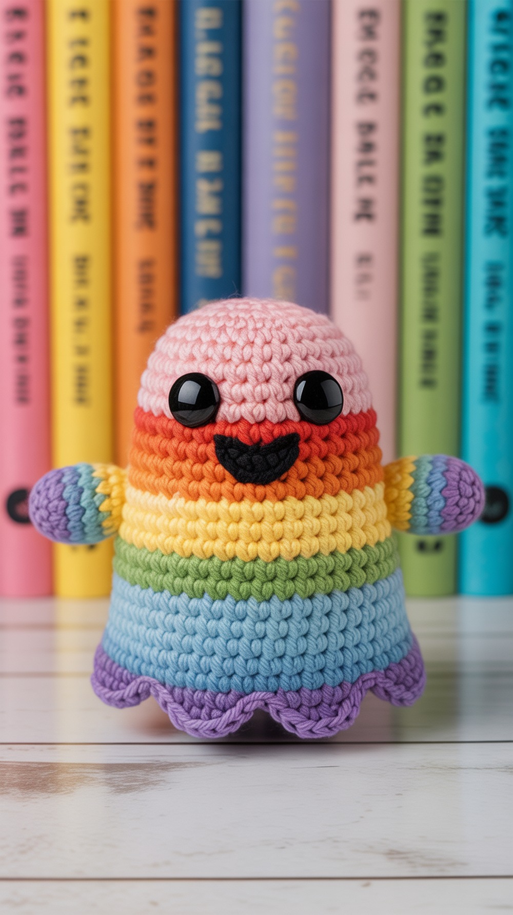 Rainbow Ghost Amigurumi Pattern