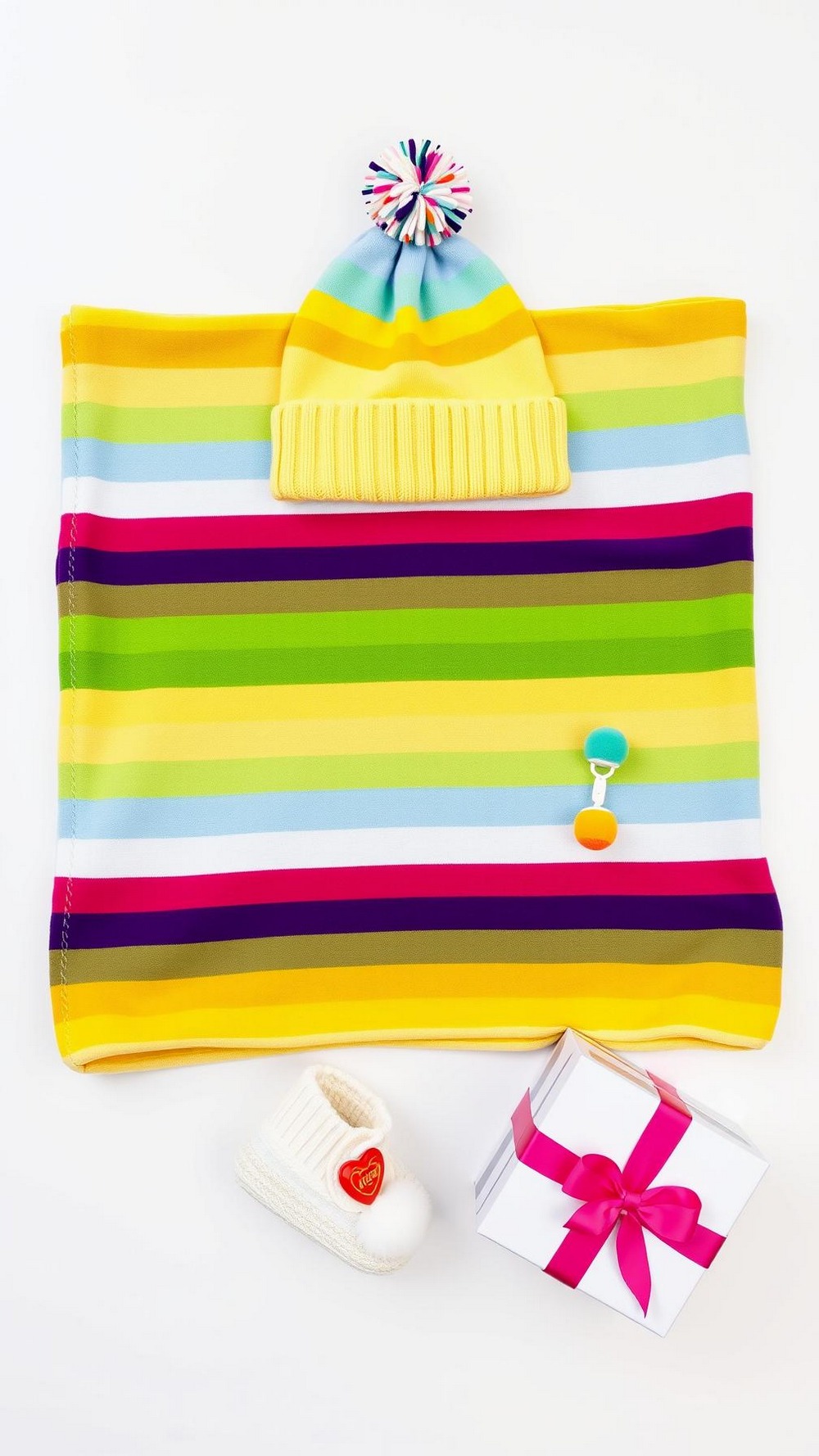 Rainbow Pop crochet Baby Shower Gift Set