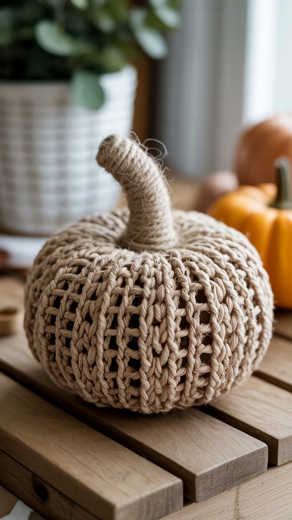 Rustic Lace Crochet Pumpkin