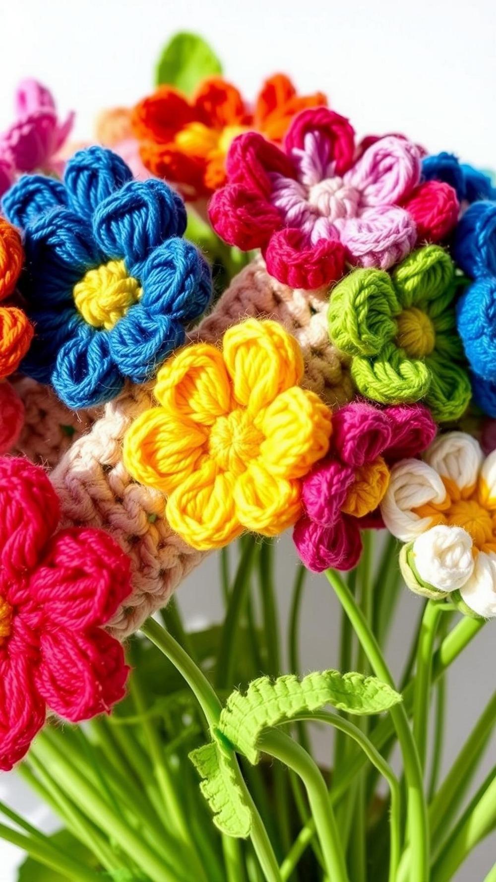 Scrappy Garden Crochet Flower Headband