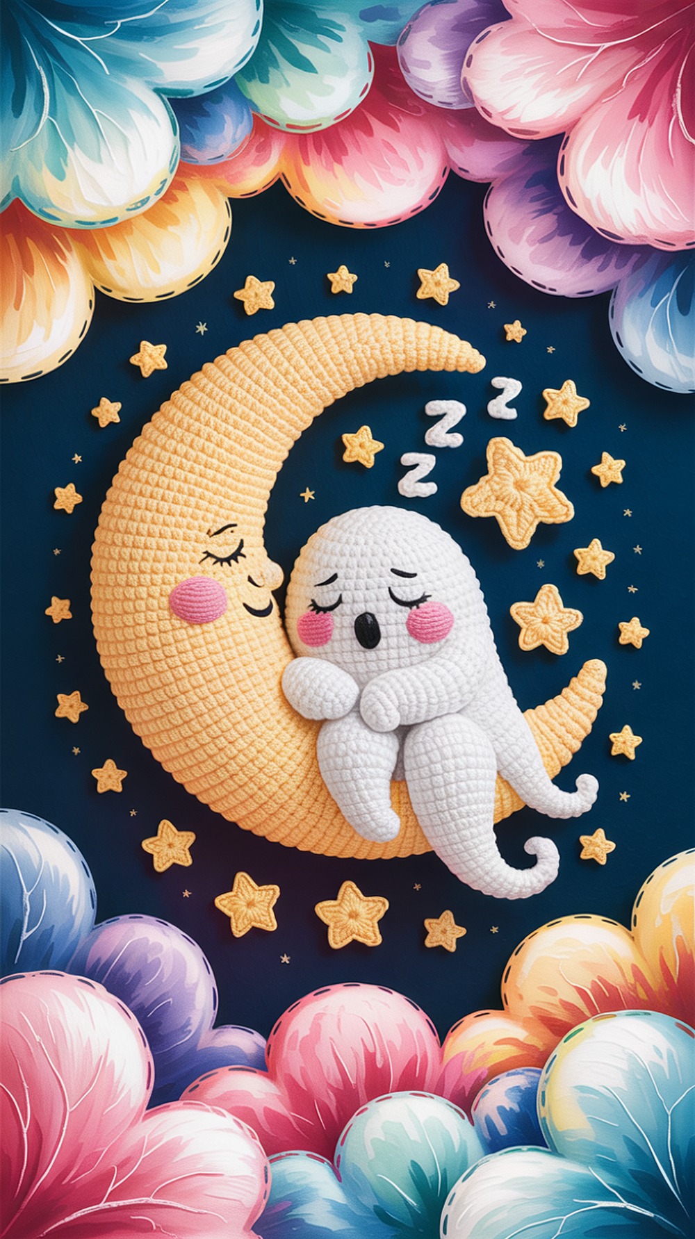 Sleeping Ghost on Crescent Moon