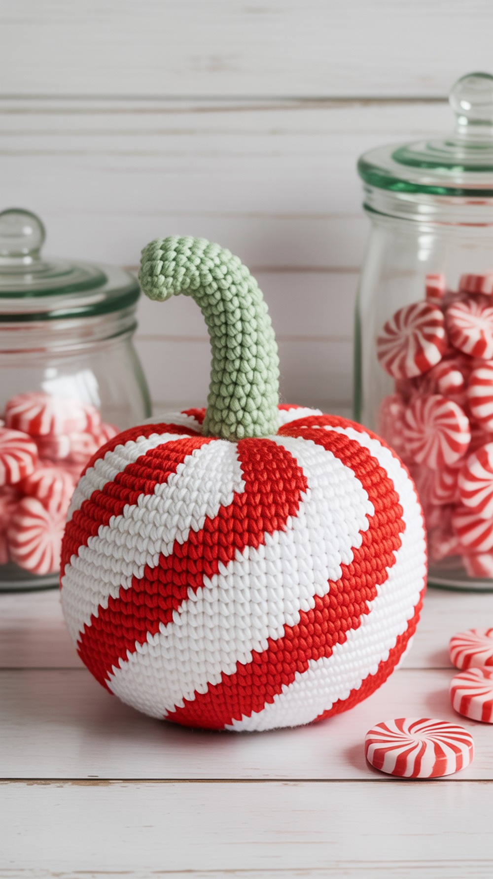 Striped Candy Crochet Pumpkin
