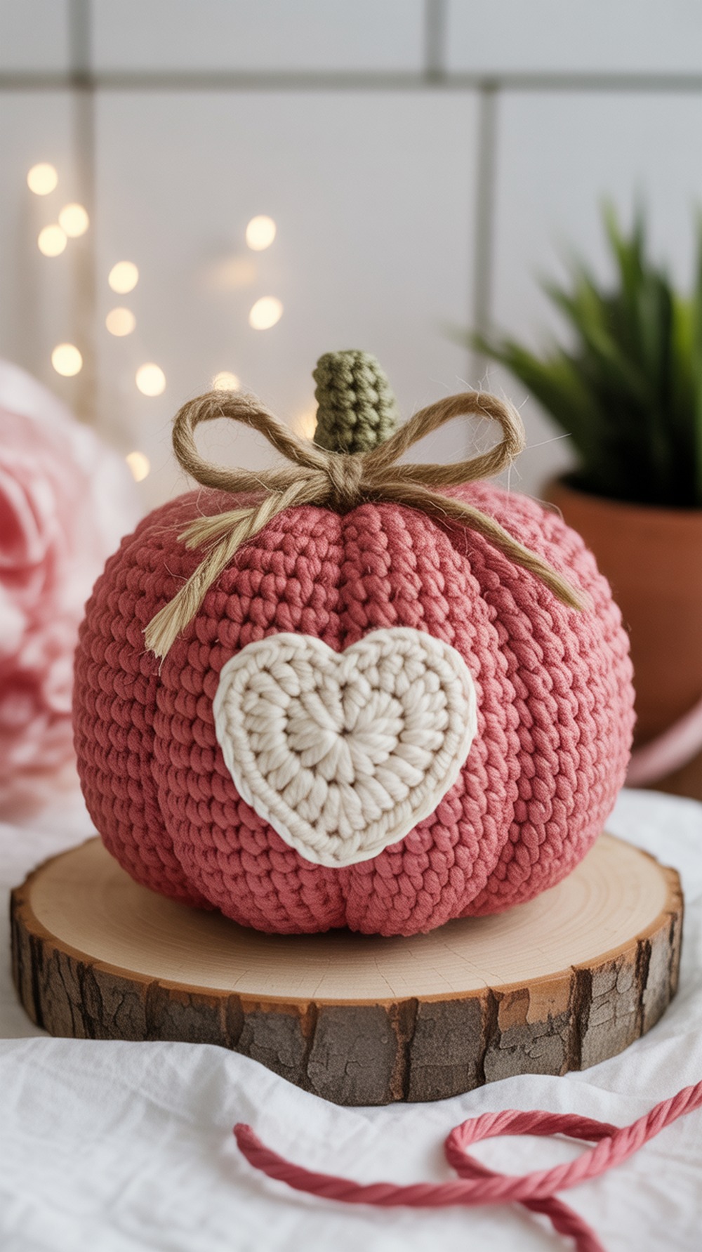 Sweetheart Crochet Pumpkin