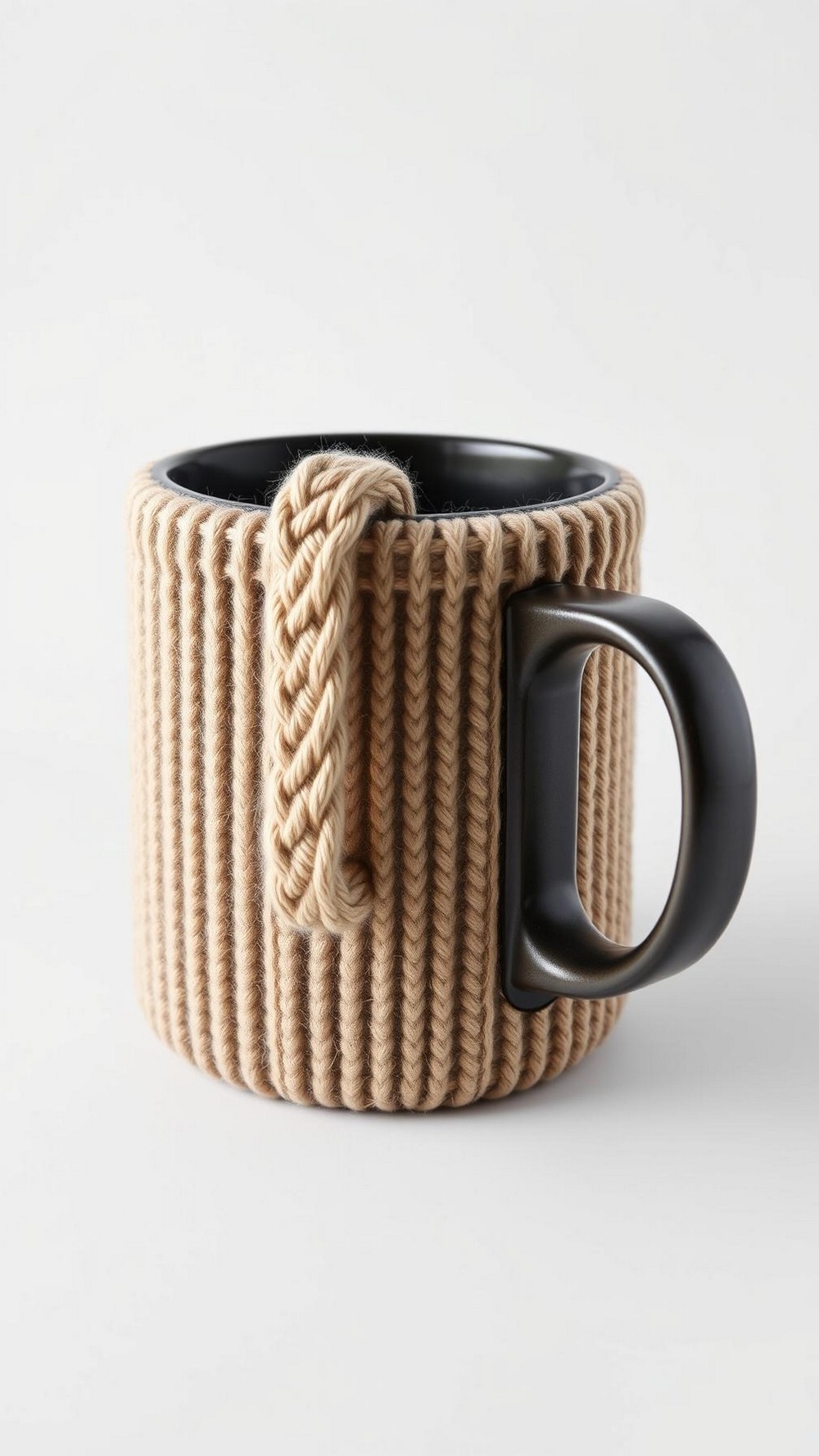 Thumb Loop Minimalist Ribbed Mug Cozy