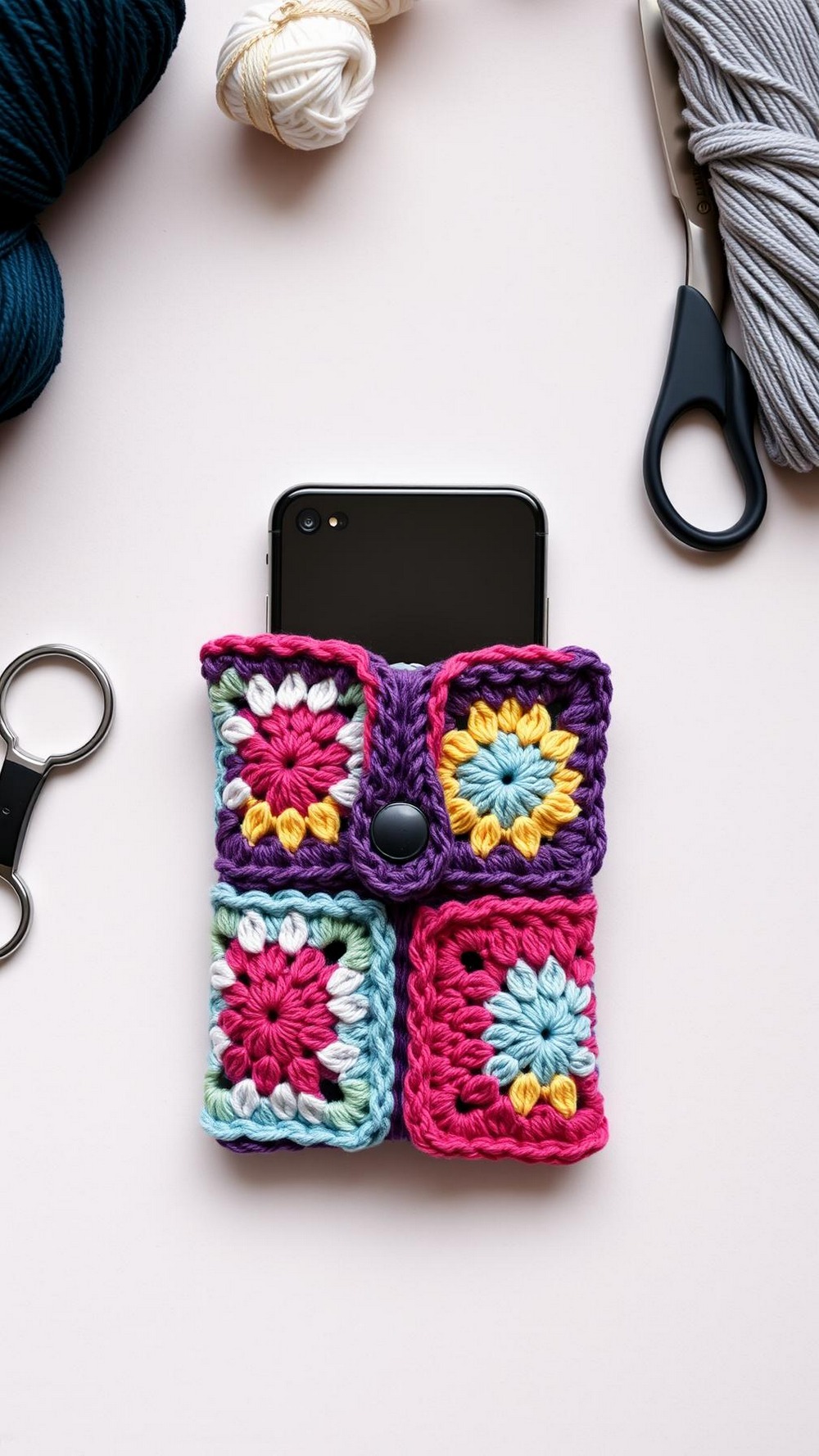 Two Granny Squares Pouch