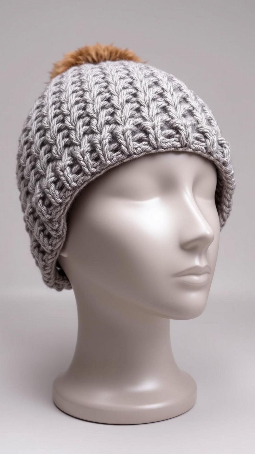 Waffle Stitch Crochet Beanie