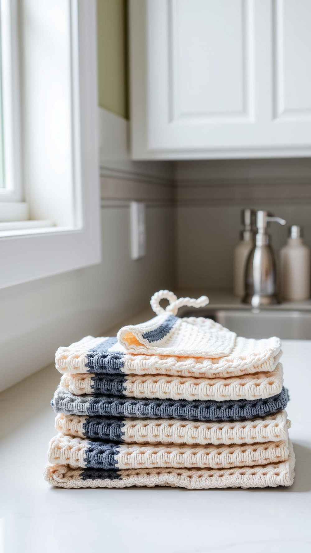 Waffle Stitch Crochet Dishcloths