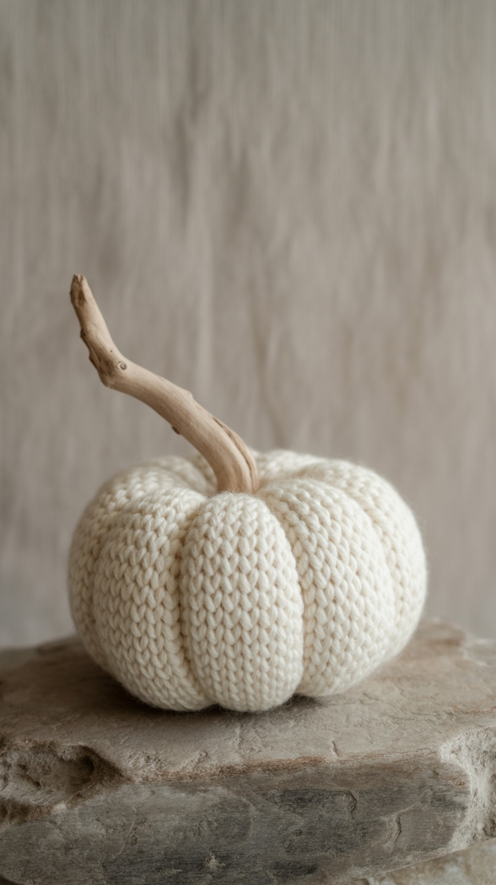 Whisper White Crochet Pumpkin