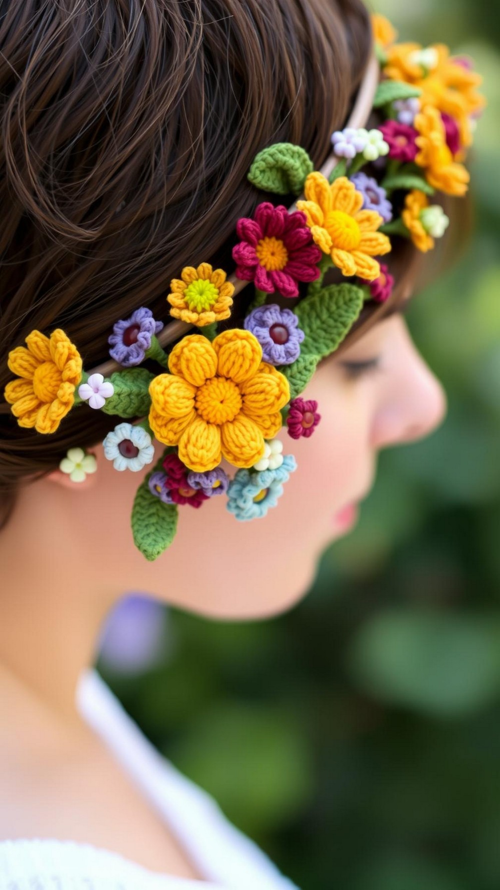 Wildflower Meadow Crochet Flower Headband