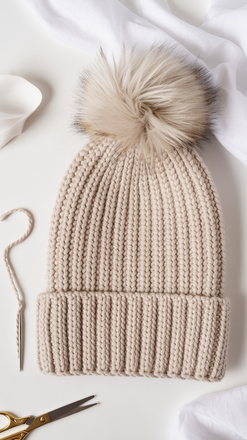 Hour Rectangle Ribbed Beanie