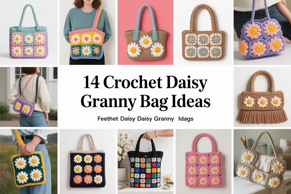Crochet Daisy Granny Bag Ideas