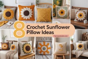 Crochet Sunflower Pillow Ideas