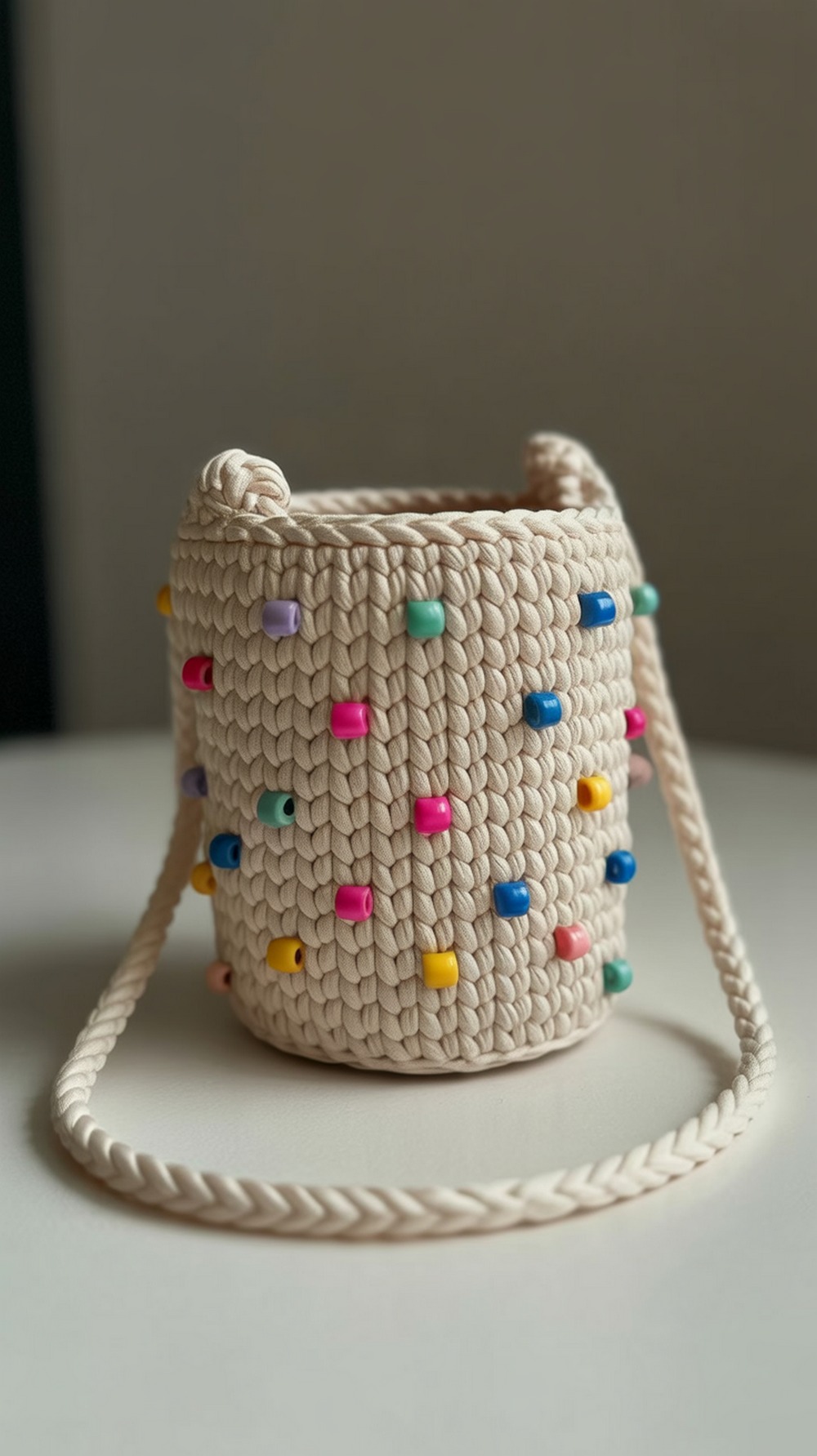 Beaded Bucket Phone Crossbody (Festival Ready)