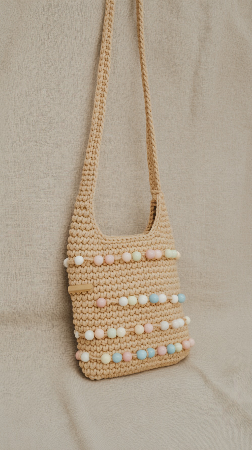 Beaded Crochet Hobo (Scaled Down Phone Satchel)