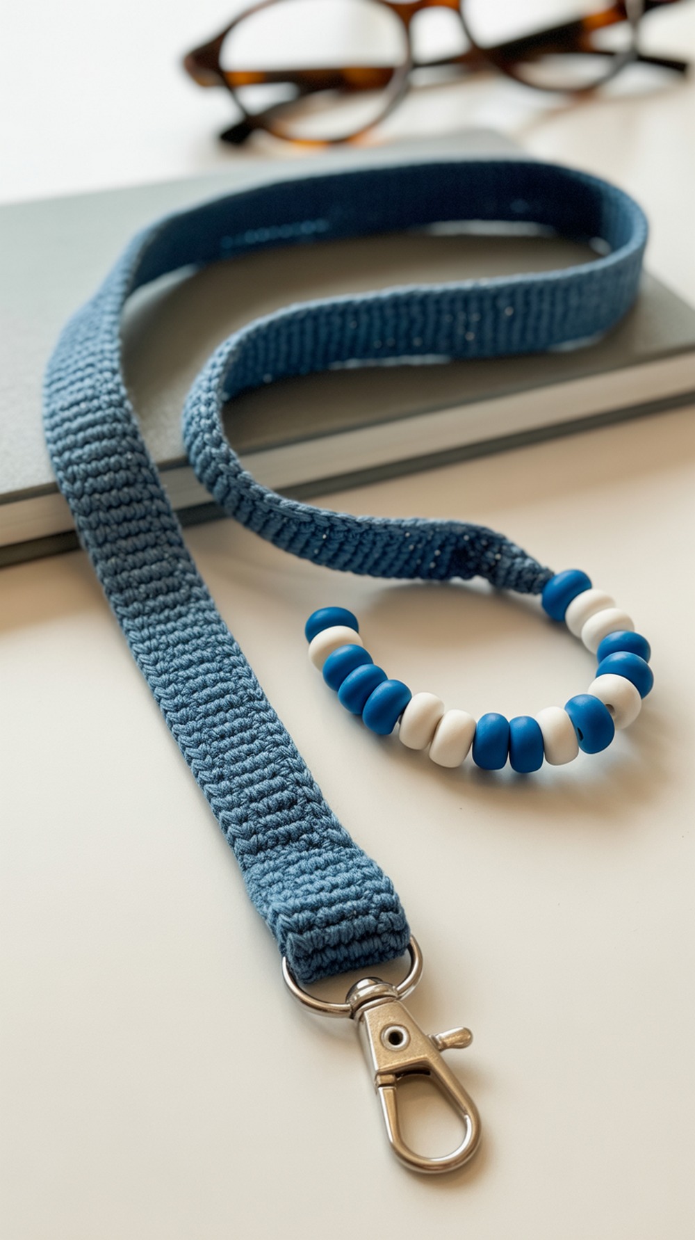 Beaded Lanyard (Pony Bead Stripe)